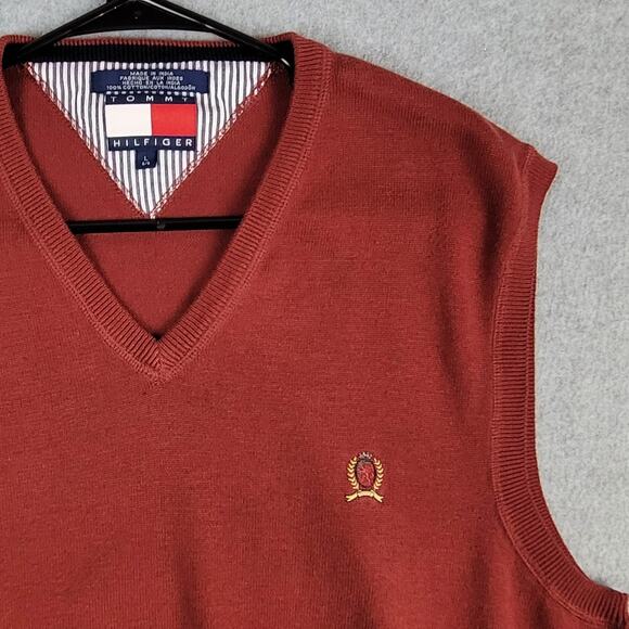 Tommy Hilfiger Mens Sweater Vest Size Large V Neck - Picture 3 of 8